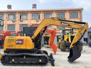 รถขุดขนาดเล็ก SANY SY75C 7.5 ตัน สภาพสมบูรณ์แบบ รถขุดดินจีน รุ่นปี 2022 พร้อมเกียร์ มอเตอร์ เครื่องยนต์ รับประกัน 6 เดือน - Product Image 2