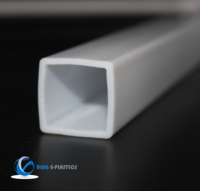 Tube carré acrylique transparent PMMA tige creuse en plastique pour présentoir bricolage artisanat Guide de lumière housse de protection coupe personnalisée à la taille