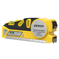 Livella Laser Industriale DEWEN a 3 Linee, Professionale, Orizzontale e Verticale, Portatile, Multifunzione, con Funzione di Misurazione Distanza, per Uso Domestico