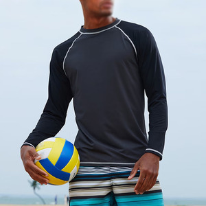 Long Sleeve Stretch Athletic Moisture Wicking Fabric Fitness Shirt Training Fitness And Outdoor Sports <b>Men</b> <b>Rash</b> <b>Guard</b> For Sale - Product Image 2