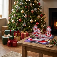 HanXin - Juego de Soportes Acrílicos Personalizados de Anime Navideño, Decoración Festiva Tridimensional para Escritorio, Figura de Personaje, Venta al por Mayor de Fábrica