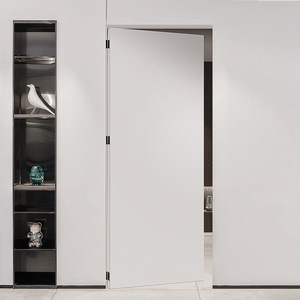 Puertas Interiores Modernas de Madera Blanca WPC con Bisagras Invisibles para Dormitorio, Diseño de Última Generación para Casas - Product Image 1