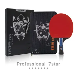 Raquette Loki haute Performance carbone 7 étoiles tt Logo personnalisé raquette de ping-pong pagaie de Tennis de Table professionnelle