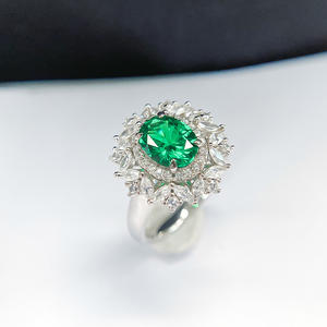 YinZheng all'ingrosso della fabbrica di taglio ovale 925 <span class=keywords><strong>argento</strong></span> sterling bianco ittrio alluminio <span class=keywords><strong>granato</strong></span> anelli - Product Image 6