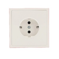 Precios baratos de fábrica Europa 80 Material de PC estándar 1 Gang 1 Way Botón de pared Interruptor de luz eléctrico para el hogar
