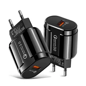 Berkualitas Tinggi Uni Eropa Plug India Portable Cell Ponsel Cepat untuk Beberapa Ponsel Adaptor Cepat USB Charger dengan kabel