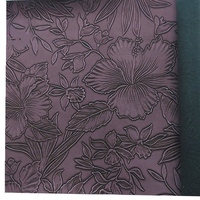 Rouleaux de cuir synthétique gaufré en PU, motifs floraux rétro et couleurs unies, pour la confection de sacs, nœuds pour cheveux et travaux de couture