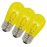 Ampoules LED S14 à filament courbé, culot E26/E27, multicolores, ampoules de remplacement pour guirlandes de patio, décorations de Noël et de fêtes