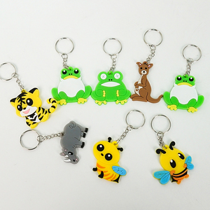 Designer Round Wristlet <b>Keychain</b> Soft PVC Business Key Ring Holder With Personalized Logo - Product Image 1