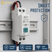 Disjoncteur intelligent WiFi 1P+N 63A avec contrôle à distance via l'application Tuya, mini MCB, minuterie et surveillance énergétique pour la sécurité électrique domestique