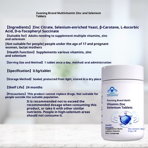 Comprimés multivitaminés et de zinc pour adultes OEM 0,5 g 60 unités pour soutenir le système immunitaire et offrir des bienfaits antioxydants - Product Image 2
