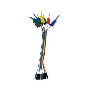 Gancho de prueba de giro macho hembra de línea DuPont de Color 20cm 30cm abrazadera de línea de prueba 10 juegos para analizador lógico usbee AX DX Saleae - Product Image 1