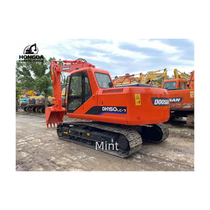 Bon état Meilleur prix Pelle sur pneus d'occasion Doosan DH150-7 15 tonnes d'occasion Doosan 150-7 Excavatrice sur pneus de haute qualité - Product Image 3