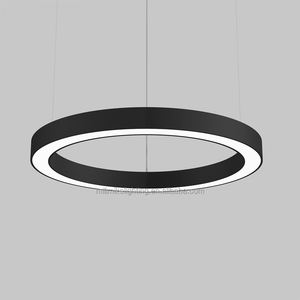 75x75cm marco blanco círculo LED luz colgante lineal anillo LED luz suspendida para proyectos anillo LED círculo anillo colgante Luz de bucle - Product Image 2