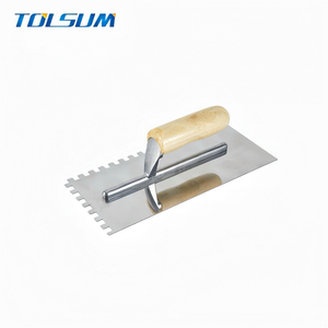 Alat Trowel Baja Anti Karat Gagang Kayu Kelas Industri & DIY untuk Membuat Alur Beton, Plester, dan Pemolesan Semen/Stucco 12 inci - Product Image 5