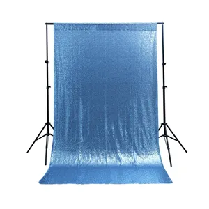Vendita all'ingrosso amazon sfondo tende-Amazon vendita calda Paillettes blu della Tenda Sullo Sfondo per il Partito Fotografia di Matrimonio