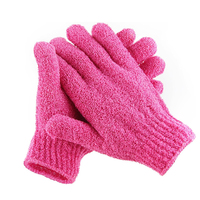Gants de Bain Exfoliants en Nylon à Cinq Doigts pour la Douche, Vente en Gros, Sans Personnalisation