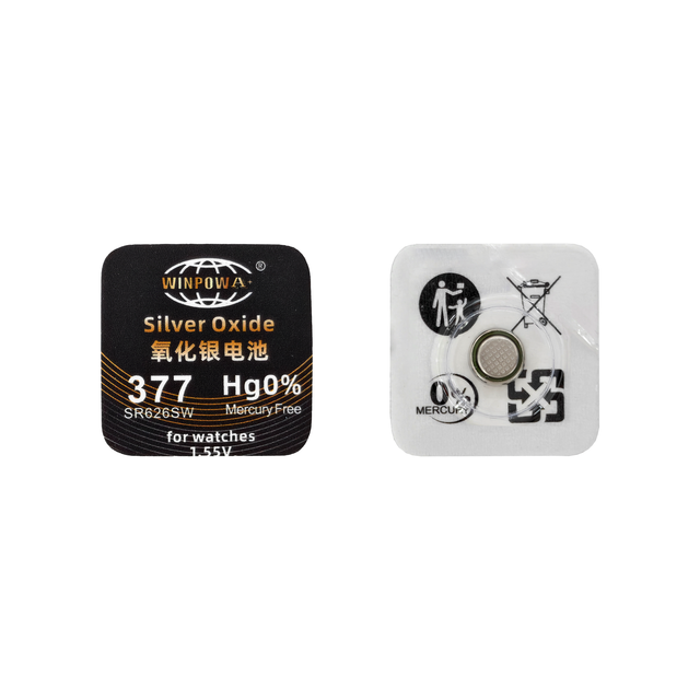 377 1.55V Silver Oxide Button Cell SR626SW Stable Voltage for Watches Mini Alarm Clocks Electronic Keys