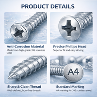 Custom Marine Grade 316 Stainless Steel Screws for Boat and Outdoor Use A4 Marine Fasteners OEM 316 Stainless Steel Screws