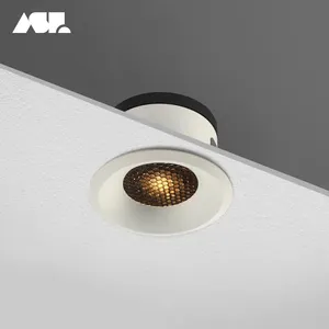 Aisilanモダンアルミニウム埋め込みリビングルーム寝室廊下アンチグレアハイCRIDALI調光LED埋め込み式ダウンライトスポットライト
