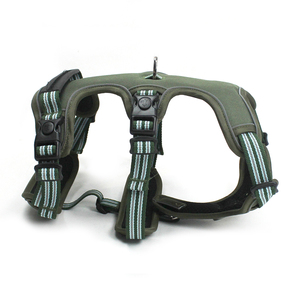Harnes anjing reflektif Logo kustom tombol <span class=keywords><strong>Harness</strong></span> nilon indah modis tersedia ukuran S M L XL rantai anjing langkah dapat disesuaikan - Product Image 4