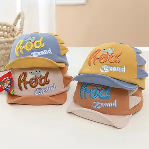 Toptan popüler sıcak satış renkli pamuk yumuşak yaz çocuklar düz kulakları ile sevimli şapka bebek beyzbol şapkaları