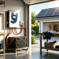 Convertisseur solaire hybride 3,6 kW associé à un pack de batteries 100 Ah pour une fonctionnement en mode double réseau et hors réseau