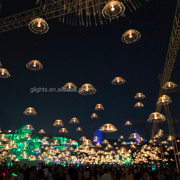 Beautiful Jellyfish Light Holiday Christmas Outdoor Decorative Plastic Fiber Optic Lighting