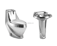 WC Ortonbaths, cuvette de toilette, vente en gros d'usine, toilette monobloc à chasse d'eau, ensemble de toilette doré