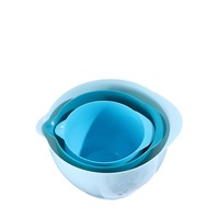 Ensemble de 3 bols à salade de cuisine avec couvercle Bols à mélanger polyvalents en plastique pour légumes et fruits Outil de cuisine de camping essentiel