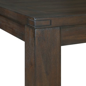 Mesa de Comedor Moderna y Cómoda Harry con Patas Rectas, Rectangular, de Madera de Acacia Marrón, 79 Pulgadas, para Apartamento/Hotel - Product Image 4