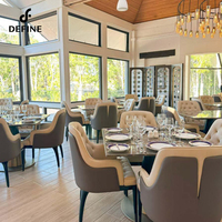 Service clé en main de fabrication sur mesure complète, ensemble complet de meubles de restaurant modernes en marbre pour usage hôtelier et salle à manger, facile à nettoyer