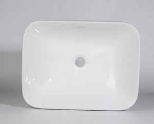 Lavabo de Sobremesa Moderno Blanco para Baño, de Porcelana y Cerámica, con Diseño Artístico - Product Image 4