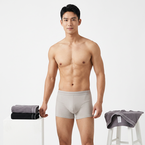 Calzoncillos Bóxer de Tiro Medio para Hombre, Sin Costuras, de Algodón, Cómodos, Transpirables, Ecológicos, OEM, Venta al por Mayor, Suministro a Granel - Product Image 1