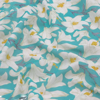 Tissu Popeline 100% Coton à Motifs Floraux et Fruités, Doux, Tissé, Résistant aux Déchirures, Respirant, pour Confection de Vêtements, Literie et Textiles de Maison pour Garçons