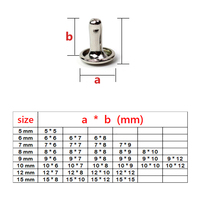 1000 Ensembles de Rivets Double Face 5-15 mm Argent Bronze Noir Doré Boutons Clous Rivets en Cuir Clous pour Sacs Boucles de Fixation pour Panneaux Publicitaires