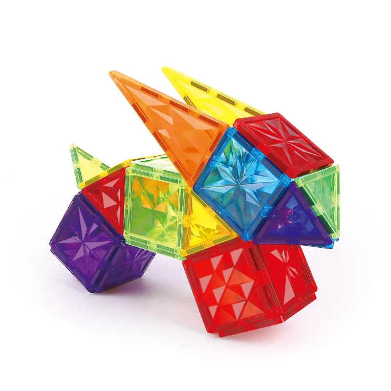 Nuovi prodotti esplosivi magnetici mattonelle giocattolo colori brillanti e tenui blocchi magnetici a rombi per bambini