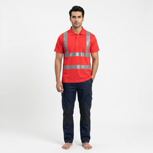 Camiseta Polo de Alta Visibilidad Unisex, Camisetas de Trabajo con Logotipo Personalizado, Ropa de Seguridad Reflectante, Impermeable, de Poliéster - Product Image 1