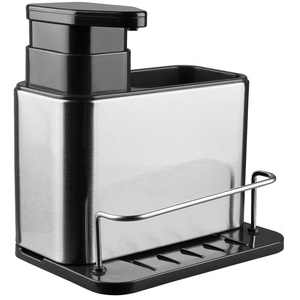 Stainless Steel Tidy Sink Organizer <b>Kitchen</b> Soap Pump and Sink <b>Caddy</b> - Product Image 1