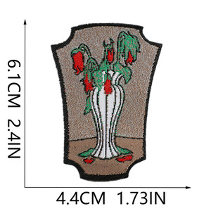 Tissu brodé <span class=keywords><strong>panthère</strong></span> noire fer sur patch vêtements décorés de patchs de main fantôme crâne de cerise - Product Image 6