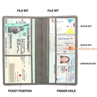 Porte-documents de voiture à prix d'usine, étui en cuir PU pour permis de conduire, porte-cartes, portefeuille multifonctionnel, porte-passeport