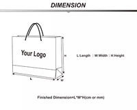 Sacs cadeaux carrés personnalisés en papier kraft avec poignée pour l'emballage de fleurs et de gâteaux, sacs de courses avec logo
