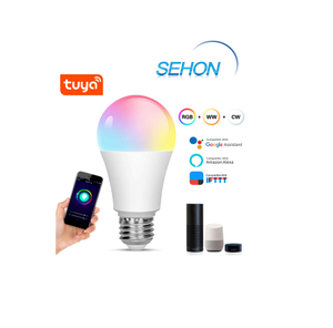 Tuya Smart RGB <span class=keywords><strong>Ampoule</strong></span> LED 800lm Wifi Lampe intelligente B22 Base Aluminium Verre Télécommande Capteur RoHS Certifié pour une utilisation au bureau - Product Image 2