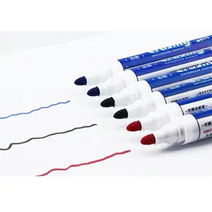 Vendita calda cancellabile a secco marcatori di plastica whiteboard marker penna per ufficio e schcool