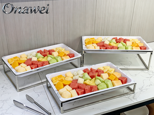 Équipement de cafétéria Onawei : Présentoir à thé, support de <span class=keywords><strong>buffet</strong></span> pour banquets, plateau de service, présentoir pour <span class=keywords><strong>repas</strong></span> froids, sushi et gâteaux - Product Image 2