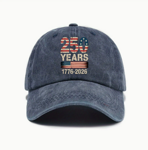 Gorra de Béisbol de Mezclilla Lavada Estilo Vintage, con Estampado Digital del 250 Aniversario de EE. UU., Bandera Americana, Ajustable - Product Image 2