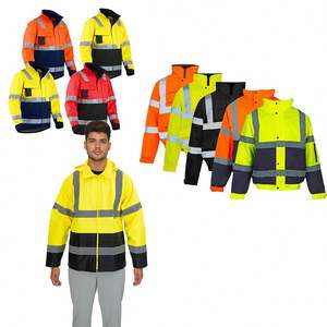 Veste de travail réfléchissante pour travaux routiers en extérieur, fabriquée en usine, veste de travail industrielle - Product Image 1