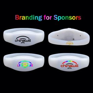 2025 Latest Model Promotional Wristband <b>Stars</b> Flashing <b>Light</b> up Remote Controllable <b>LED</b> Wristband Wrist Band 4LEDS RGB Bracelet - Product Image 4