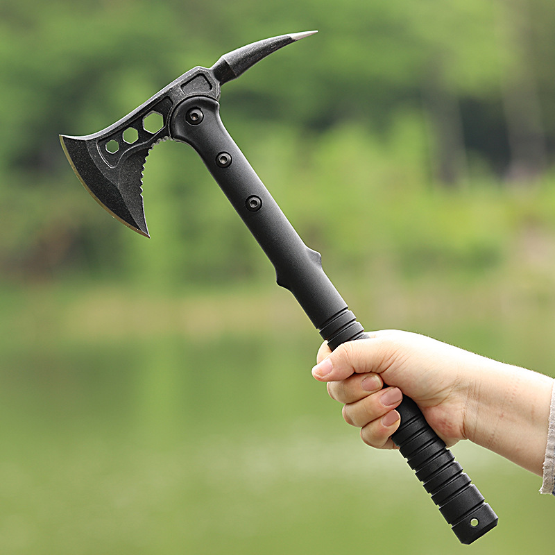 Hacha de caza de rescate, hacha de tala de acero para fuego, Tomahawk táctico, caza al aire libre, supervivencia para acampar