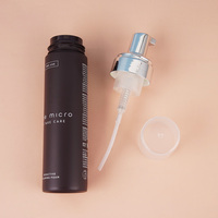 Botol Plastik PET Matte Hitam Doff dengan Logo Custom, Cetak Sablon, Kemasan Pembersih Wajah dan Tangan, Botol Pompa Busa